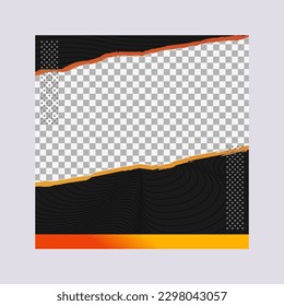 BLANK TEMPLATE SOCIAL MEDIA FLYER FOR GYM AND FITNESS WITH ORANGE GRADIENT COLOR