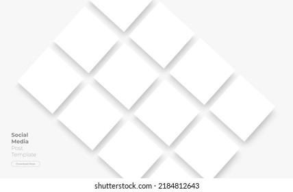 Blank Template for Social Media Puzzle for Bloggers or Presentations Your Business Accounts. Vector Illustration