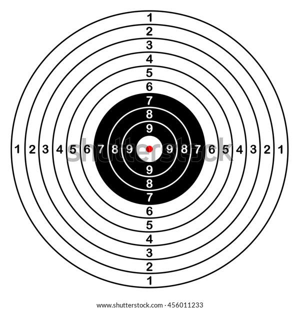 Blank Template Sport Target Shooting Competition Stock Vector (Royalty ...