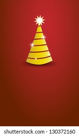 Blank template with stylish xmas tree with blank space for your greeting / xmas tree