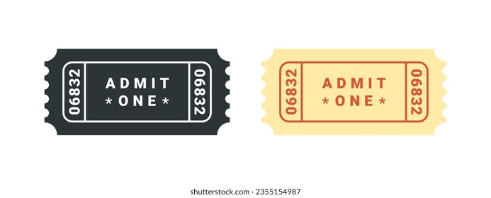 Blank template tickets. Mockup tickets. Black and yellow tickets. Vector scalable graphics