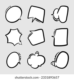 blank text bubbles for comics, banners and more.