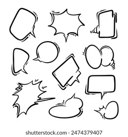 Leere Textblasen für Comics, Banner und mehr.