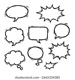 blank text bubbles for comics, banners and more.