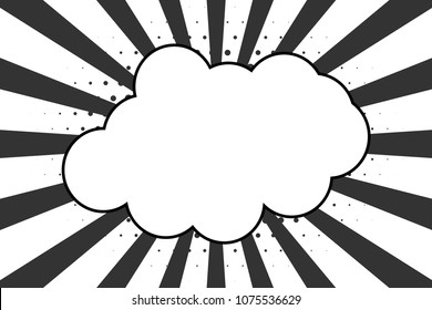 Blank text comic black. Vector of stickers of speech bubbles. 