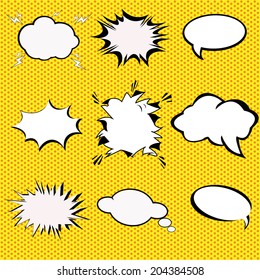 Blank text - Comic Speech Bubbles template vector