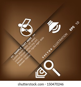 Blank for text with infographic elements and web icons