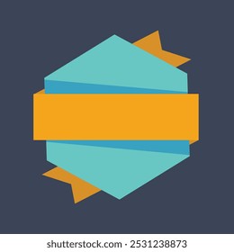 blank text label in flat vector design.
