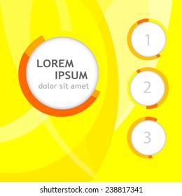 blank for text round frame. Vector 