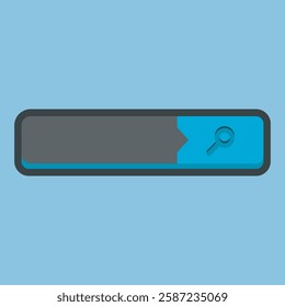 blank text space with magnifier sign in outline flat vector design.
