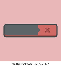 blank text space with outline flat vector design