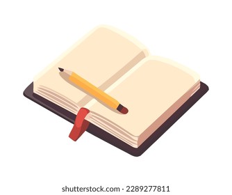 Blank textbook page knowledge icon isolated