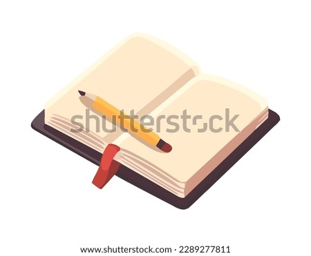Blank textbook page knowledge icon isolated