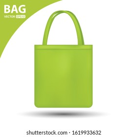 Blank textile tote shopping bags. Design templates for branding. mockup. EPS10.