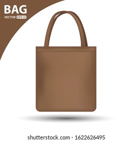 Blank textile tote shopping bags. Design templates for branding. mockup. EPS10.