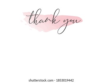 blank thank you handwritten letter design for thank yo card.