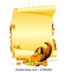 Blank thanksgiving banquet invitation