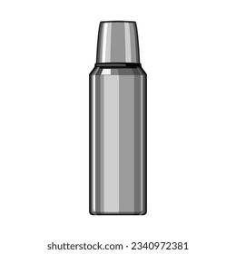 blank thermos bottle cartoon. mockup sport, steel stainless, aluminum brand blank thermos bottle sign. isolated symbol vector illustration