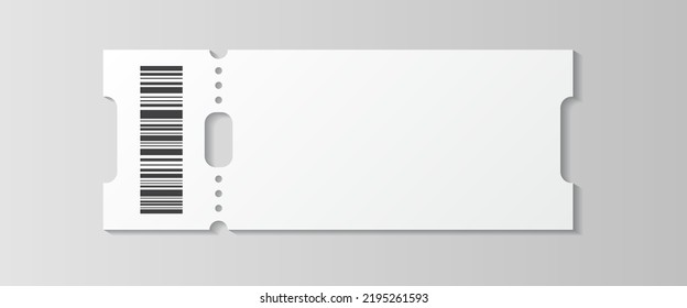 Blank Ticket Barcode Isolated Stock Vector (Royalty Free) 2195261593 ...