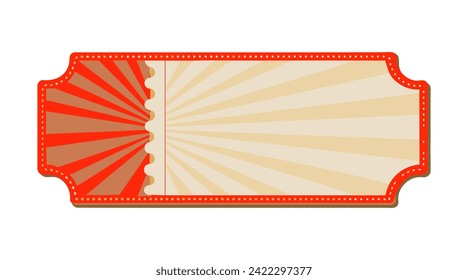 Blank ticket icon. Flat illustration