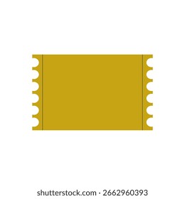 Blank Ticket Icon Vector for Events, Coupons or UI Designs