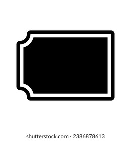 Icono de boleto en blanco. Ilustración vectorial. diseño de estilo plano