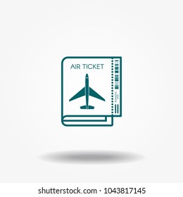 The blank ticket plane icon