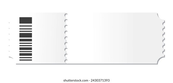 Blank ticket template. Concert ticket, lottery coupons. Vector coupon - stock vector
