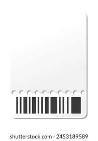 Blank ticket template. Concert ticket, lottery coupons. Vector coupon - stock vector