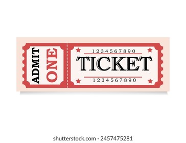 A blank ticket template. Concert ticket, lottery coupons. Vector coupon - vector illustration. Blue backgrounds.