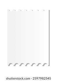 Blank ticket template. Concert ticket, lottery coupons. Vector coupon - stock vector