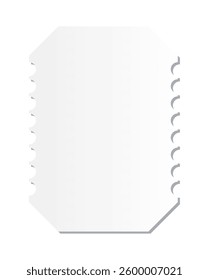 Blank ticket template. Concert ticket, lottery coupons. Vector coupon - stock vector
