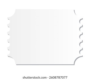 Blank ticket template. Concert ticket, lottery coupons. Vector coupon - stock vector