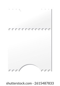 Blank ticket template. Concert ticket, lottery coupons. Vector coupon - stock vector