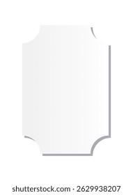 Blank ticket template. Concert ticket, lottery coupons. Vector coupon - stock vector
