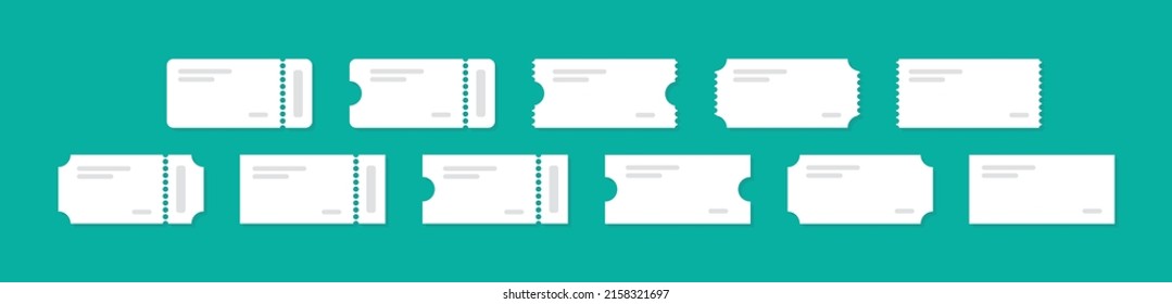 Blank-Ticket-Vorlagen, Coupon mit Schlupf