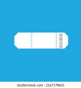 Blank tickets mockup with barcode