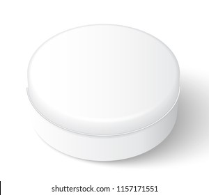 Blank Tin Box Template for Packaging Design : Vector Illustration