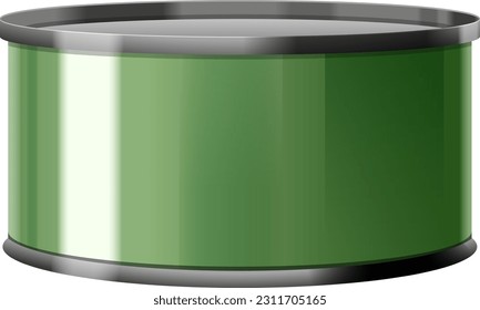Blank Tin Can Template for Label Design illustration
