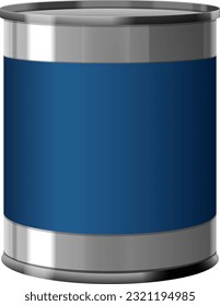 Blank Tin Can Template for Label Design illustration