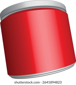 Blank Tin Can Template for Label Design