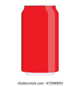 Blank Tincan packaging. Vector Mock up template with flat color style design.