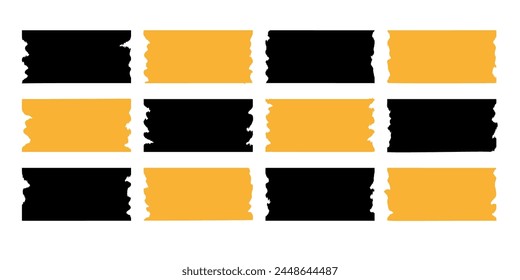 Blank torn, tear cut rectangles. Set of vector icons.