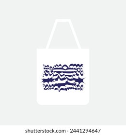 Blank tote bag mock for shopper.