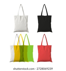 Blank tote bag mockup easy to change color