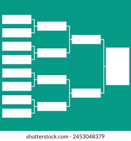 Blank tournament bracket 8 team icon template