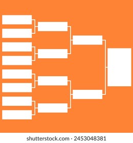 Blank tournament bracket 8 team icon template