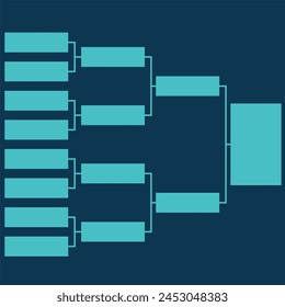 Blank tournament bracket 8 team icon template