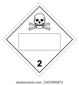 Blank Toxic Gas 2 Symbol Sign ,Vector Illustration, Isolate On White Background Label .EPS10