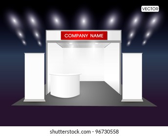 Blank Trade Exhibition Stand And Roll Up Banner